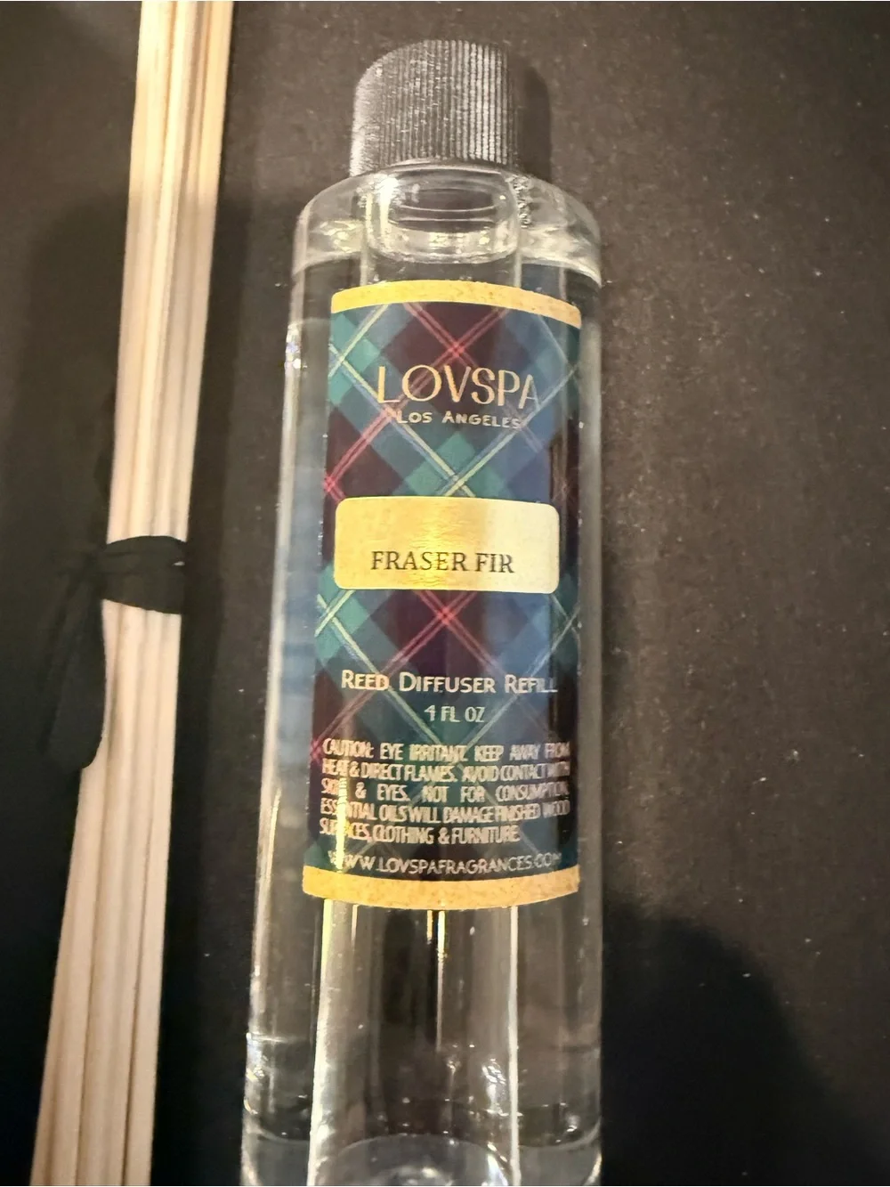 LOVSPA Aromatherapy Reed Diffuser Refill - Fraser Fir - White/Green